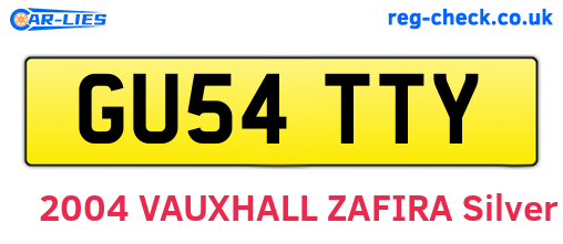 GU54TTY are the vehicle registration plates.