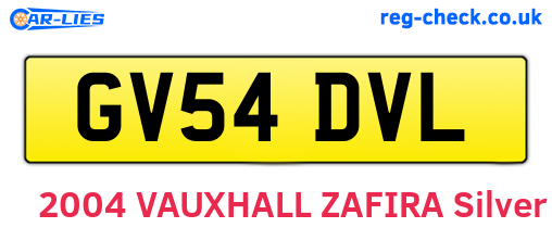 GV54DVL are the vehicle registration plates.