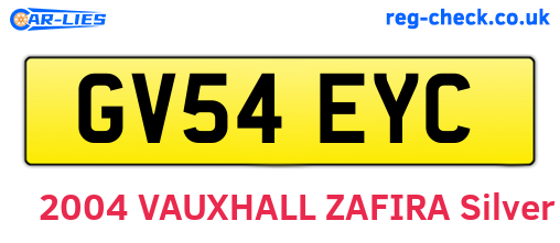 GV54EYC are the vehicle registration plates.