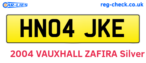 HN04JKE are the vehicle registration plates.
