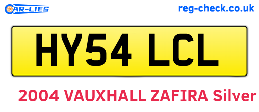 HY54LCL are the vehicle registration plates.