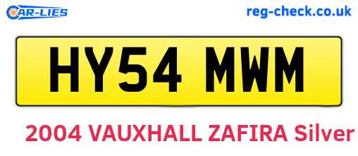 HY54MWM are the vehicle registration plates.