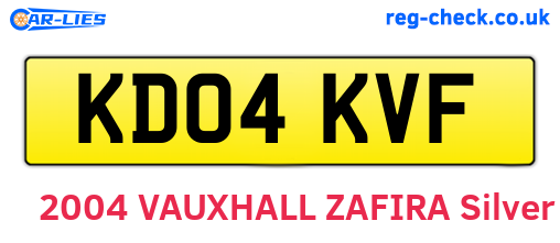 KD04KVF are the vehicle registration plates.