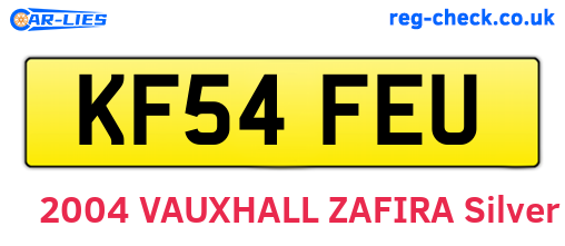 KF54FEU are the vehicle registration plates.