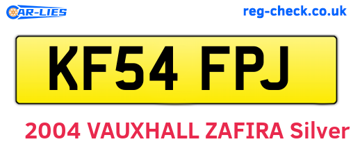 KF54FPJ are the vehicle registration plates.