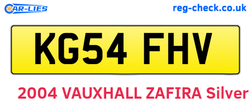 KG54FHV are the vehicle registration plates.