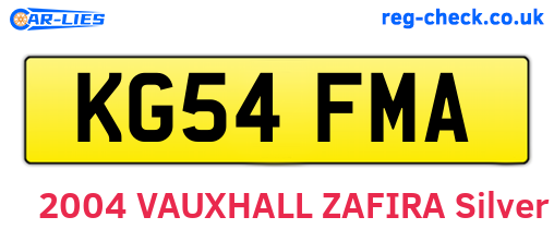 KG54FMA are the vehicle registration plates.