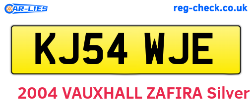 KJ54WJE are the vehicle registration plates.