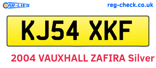 KJ54XKF are the vehicle registration plates.