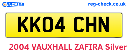 KK04CHN are the vehicle registration plates.