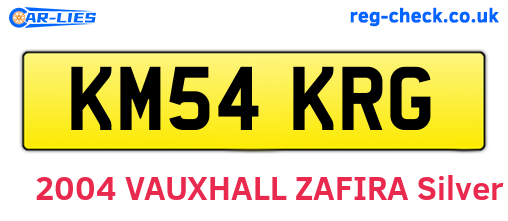 KM54KRG are the vehicle registration plates.