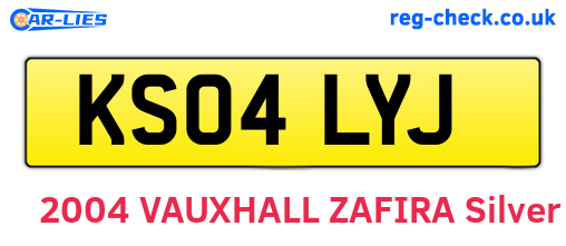 KS04LYJ are the vehicle registration plates.