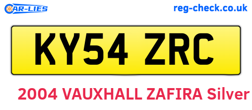 KY54ZRC are the vehicle registration plates.