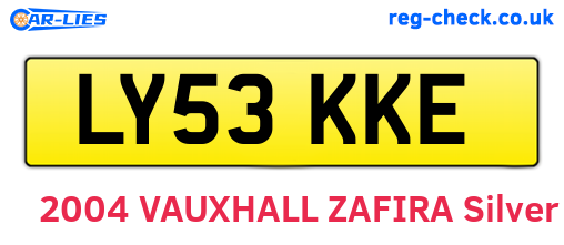 LY53KKE are the vehicle registration plates.