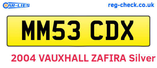 MM53CDX are the vehicle registration plates.