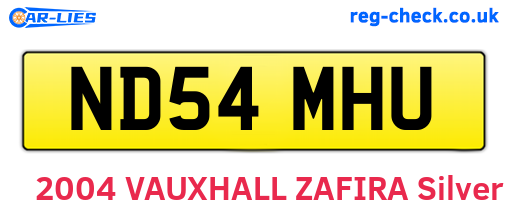 ND54MHU are the vehicle registration plates.