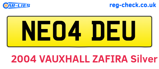 NE04DEU are the vehicle registration plates.