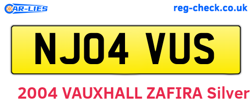 NJ04VUS are the vehicle registration plates.