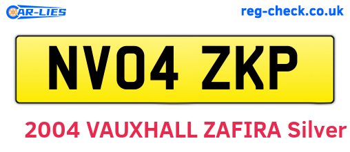 NV04ZKP are the vehicle registration plates.