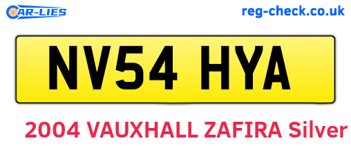 NV54HYA are the vehicle registration plates.