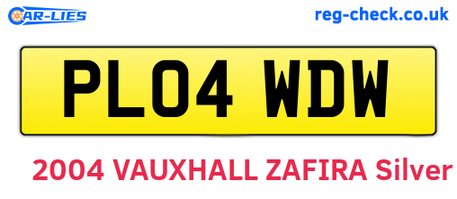 PL04WDW are the vehicle registration plates.
