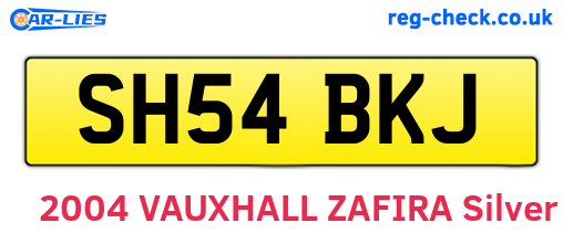 SH54BKJ are the vehicle registration plates.