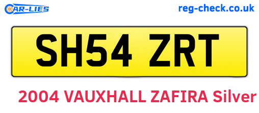 SH54ZRT are the vehicle registration plates.