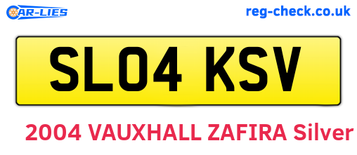 SL04KSV are the vehicle registration plates.