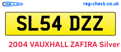 SL54DZZ are the vehicle registration plates.