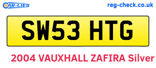 SW53HTG are the vehicle registration plates.