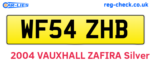 WF54ZHB are the vehicle registration plates.