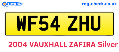 WF54ZHU are the vehicle registration plates.