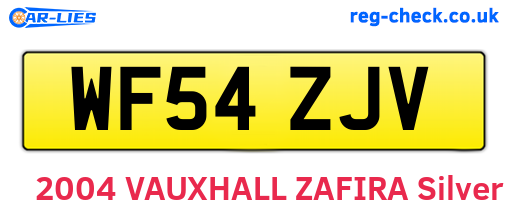 WF54ZJV are the vehicle registration plates.