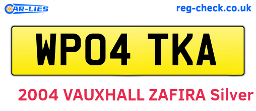 WP04TKA are the vehicle registration plates.