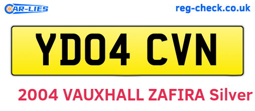 YD04CVN are the vehicle registration plates.