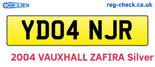 YD04NJR are the vehicle registration plates.