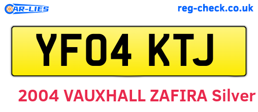YF04KTJ are the vehicle registration plates.