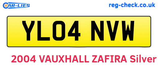 YL04NVW are the vehicle registration plates.