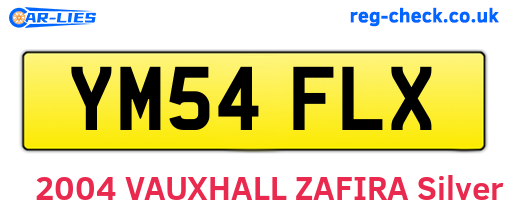 YM54FLX are the vehicle registration plates.