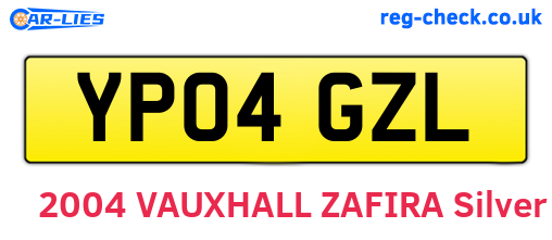 YP04GZL are the vehicle registration plates.