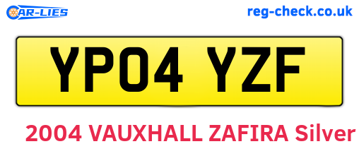 YP04YZF are the vehicle registration plates.