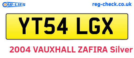 YT54LGX are the vehicle registration plates.