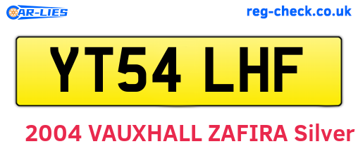 YT54LHF are the vehicle registration plates.