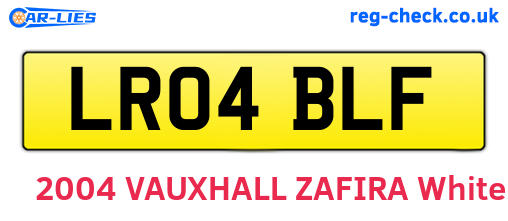 LR04BLF are the vehicle registration plates.