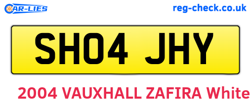 SH04JHY are the vehicle registration plates.