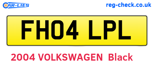 FH04LPL are the vehicle registration plates.