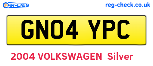 GN04YPC are the vehicle registration plates.