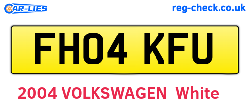 FH04KFU are the vehicle registration plates.