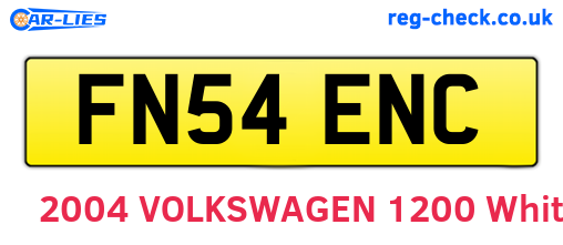 FN54ENC are the vehicle registration plates.