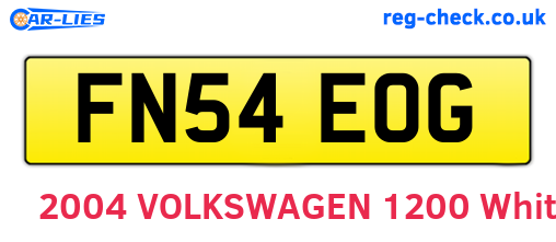 FN54EOG are the vehicle registration plates.